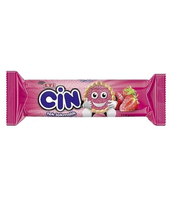 Eti Cin Lokmalık Çilekli Bisküvi 114 gr