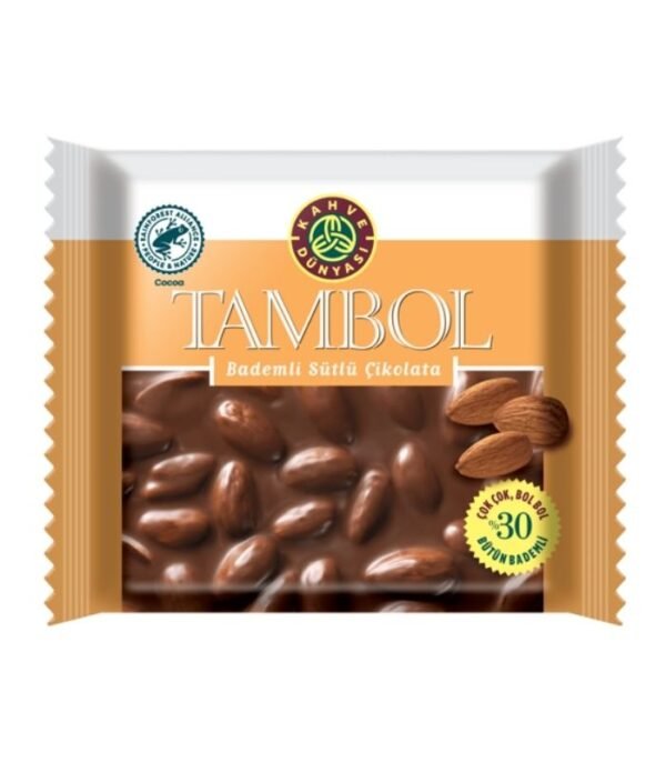 Kahve Dünyası Tambol Bademli Sütlü Çikolata 77 Gr