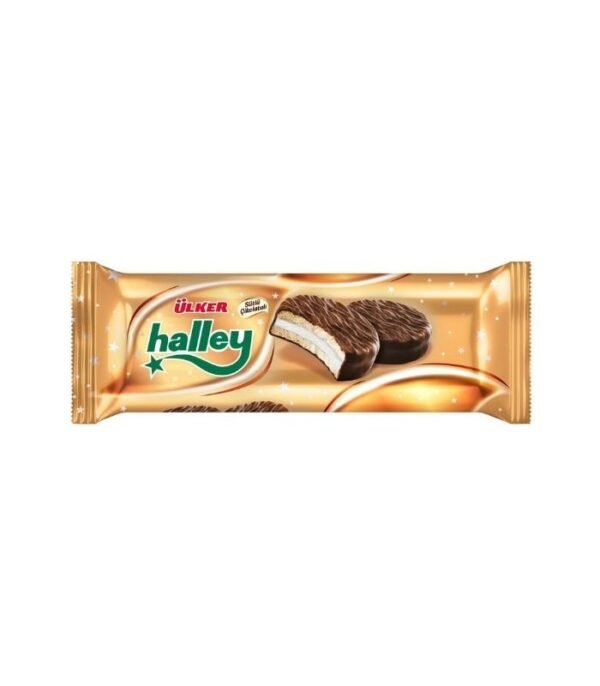 Halley Çikolata Kaplamalı Sandviç Bisküvi