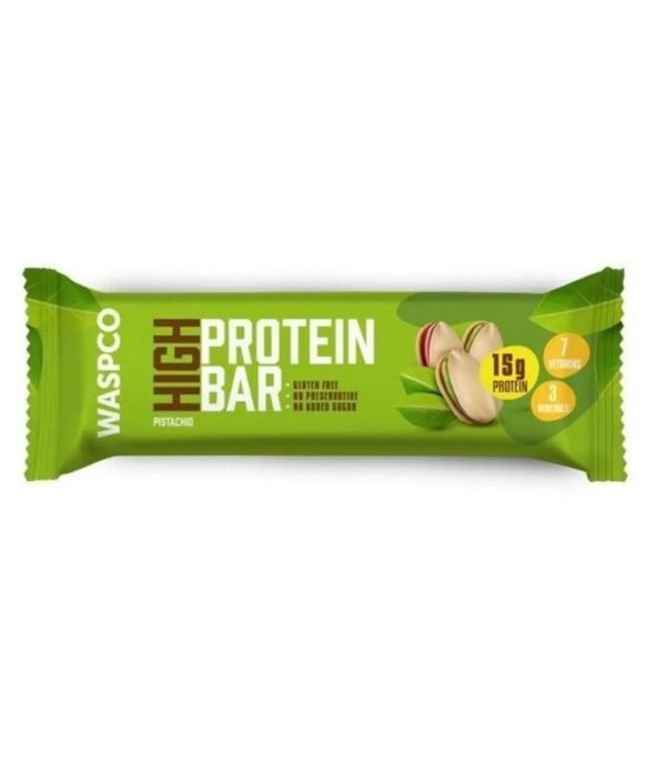 Waspco Antep Fıstıklı Yüksek Protein Bar 50g