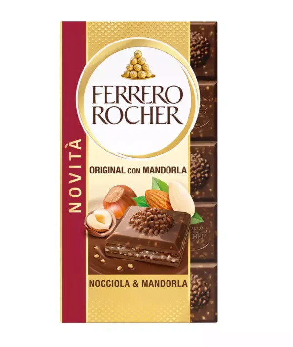 Ferrero Rocher Milk Chocolate Bar With Hazelnut And Almond Cream